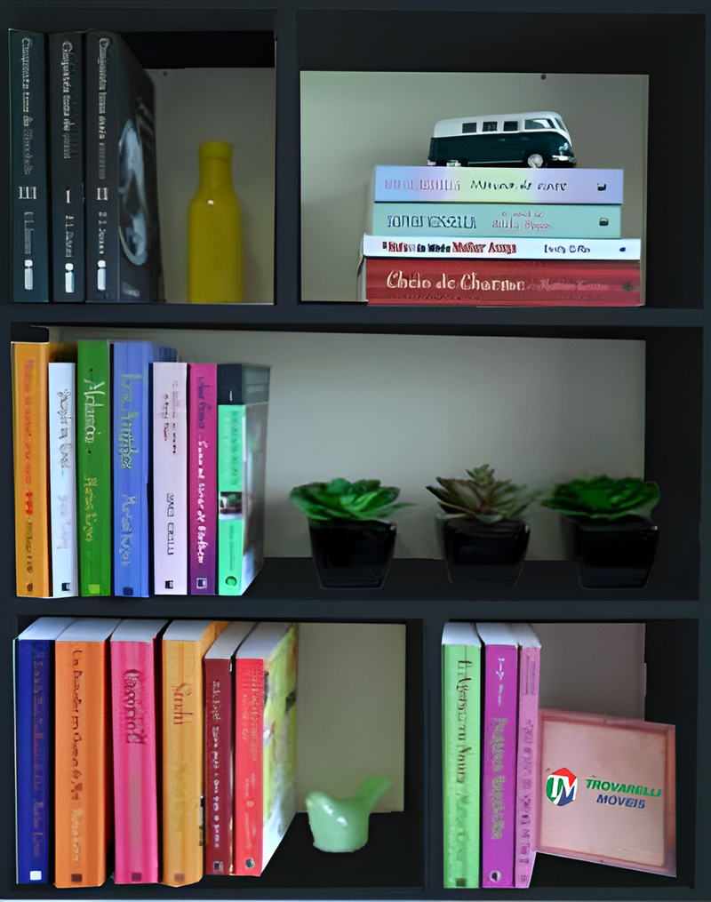 Estante de Parede Multiuso Decoração Livro em MDF