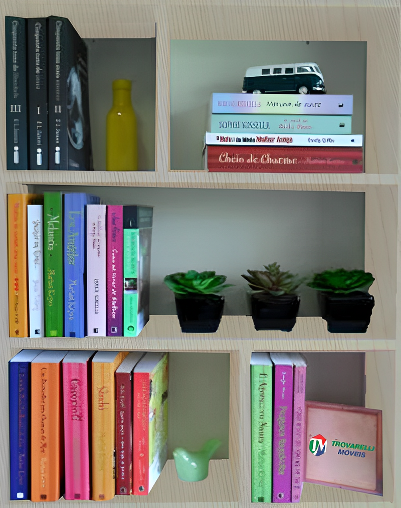 Estante de Parede Multiuso Decoração Livro em MDF