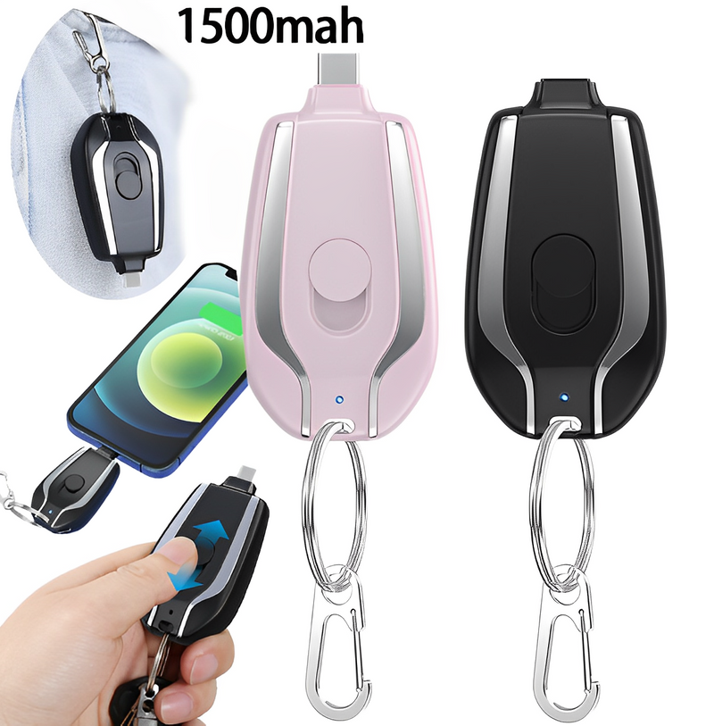 Carregador Chaveiro (iPhone/Tipo C) - PowerPocket