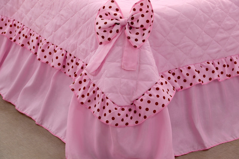 Kit Cobre Leito Ursinha Solteiro 3 Peças Rosa